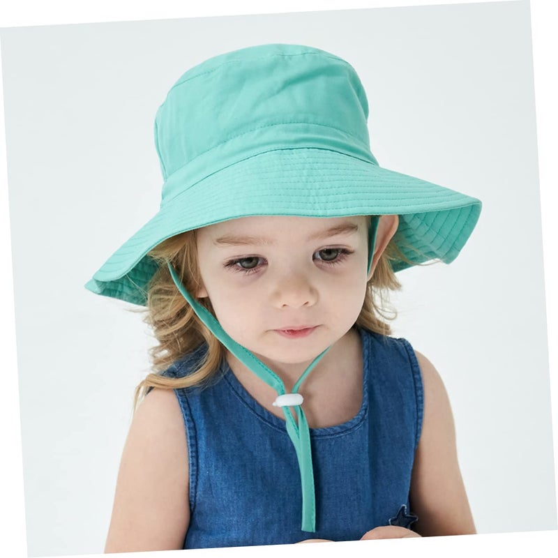 Glaucous Sky Blue Quick Drying Sun Bucket Hat For Kids Travel Outdoor - Image 3