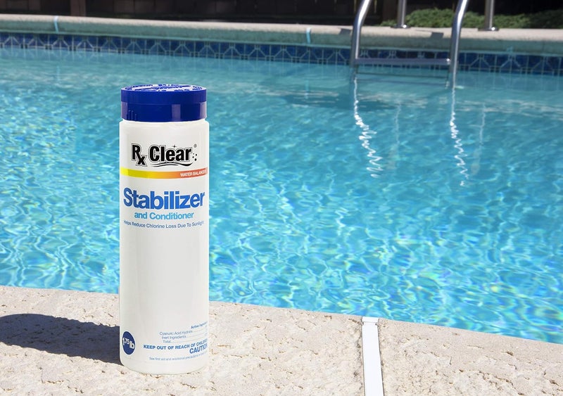 Rx Clear Swimming Pool Stabilizer and Conditioner | Water Balancer | Cyanuric Acid for Swimming Pools | Longer Lasting Sanitation | Helps Reduce Chlorine Loss Due to Sunlight | 1.75 Pounds - Image 1