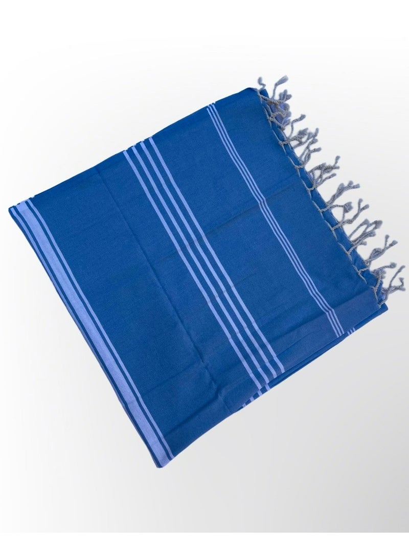 The Line Beach Towel Blue - Image 1