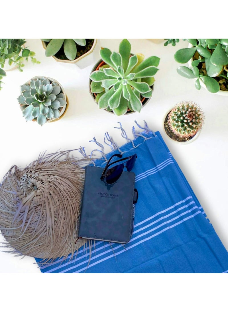 The Line Beach Towel Blue - Image 3