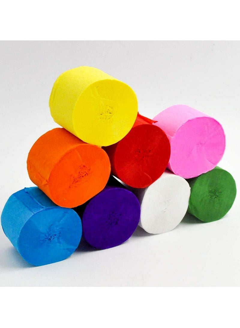 Terabyte CREPE PAPER STREAMER 1.5INCH (PACK OF 20) MULTICOLORS - Image 1