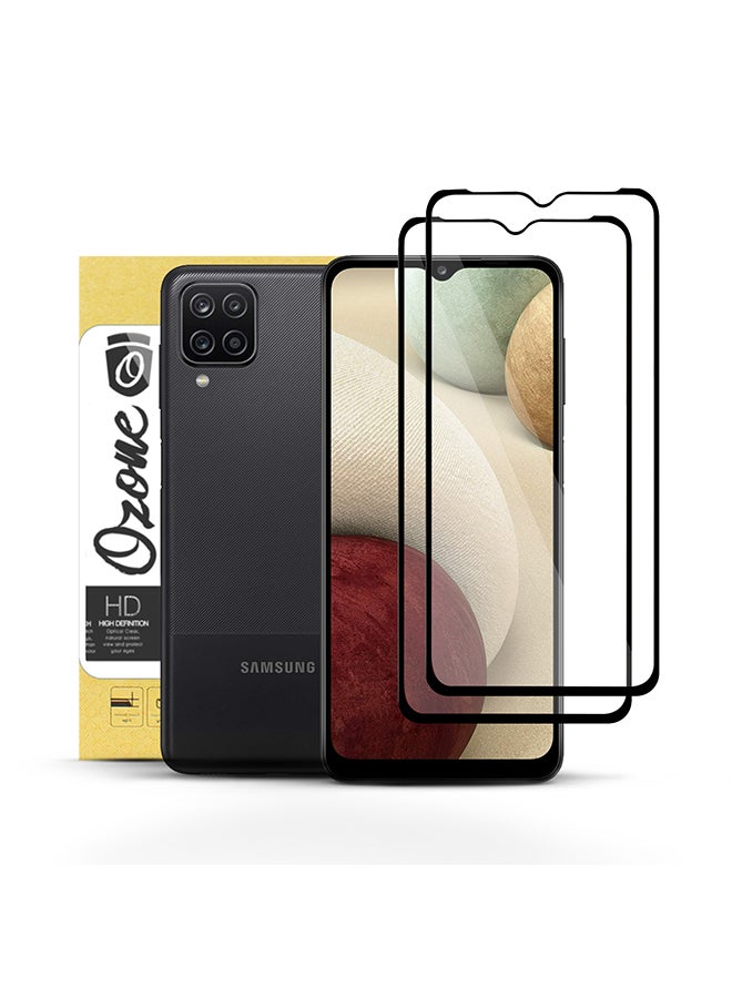 O Ozone Screen Protector for Samsung Galaxy A12, 9H Hardness Full Coverage Screen Guard HD Ultra-thin Tempered Glass Screen Protectors- 2 Pack - Image 1