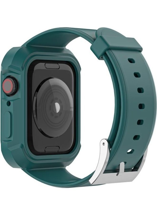 Fuel Injection Replacement Watchbands For Apple Watch Series 7 45mm/6 u0026 SE 5 4 44mm/3 2 1 42mm Dark Green - Image 2