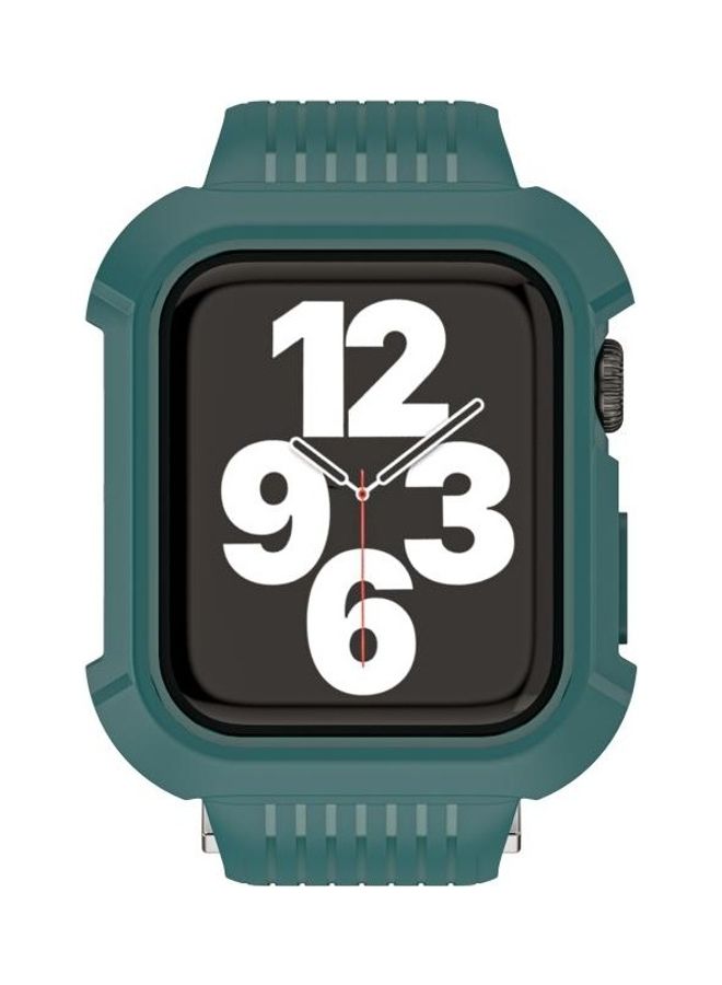Fuel Injection Replacement Watchbands For Apple Watch Series 7 45mm/6 u0026 SE 5 4 44mm/3 2 1 42mm Dark Green - Image 3