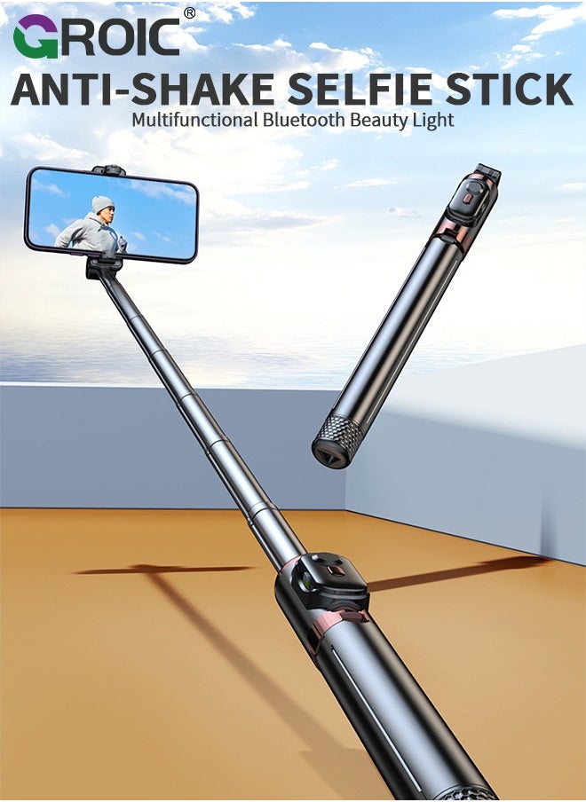 GROIC Selfie Stick, Extendable Selfie Stick Tripod with Wireless Remote and Tripod Stand, Portable, Lightweight, Compatible with iPhone 16 15 14 13 12 Pro Xs Max X 8Plus, Samsung Smartphone and More  - Image 2