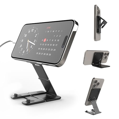 Kenu Stance+ 10-in-1 MagSafe Super Gadget, Magnetic Tripod Stand, Car Vent+Dash+CD Mount, Finger Holder, Airplane Mount, Selfie Stick, More - Image 1