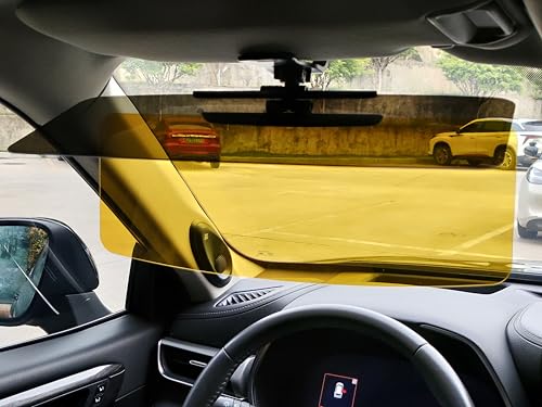 JOSALINAS Automotive Sun Visors for Car Van Truck Polarized Protection Universal Install AntiGlare Extender 1535 for DayNight 2 in 1 Sun Visor - Image 1