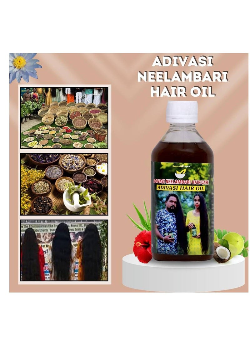 Adivasi Neelambari - Adivasi Neelambari Herbal Hair Oil | Nilambari Adivasi Hair Oil Original | Original Adivasi Hair Oil For Women And Men 200ml - Image 1