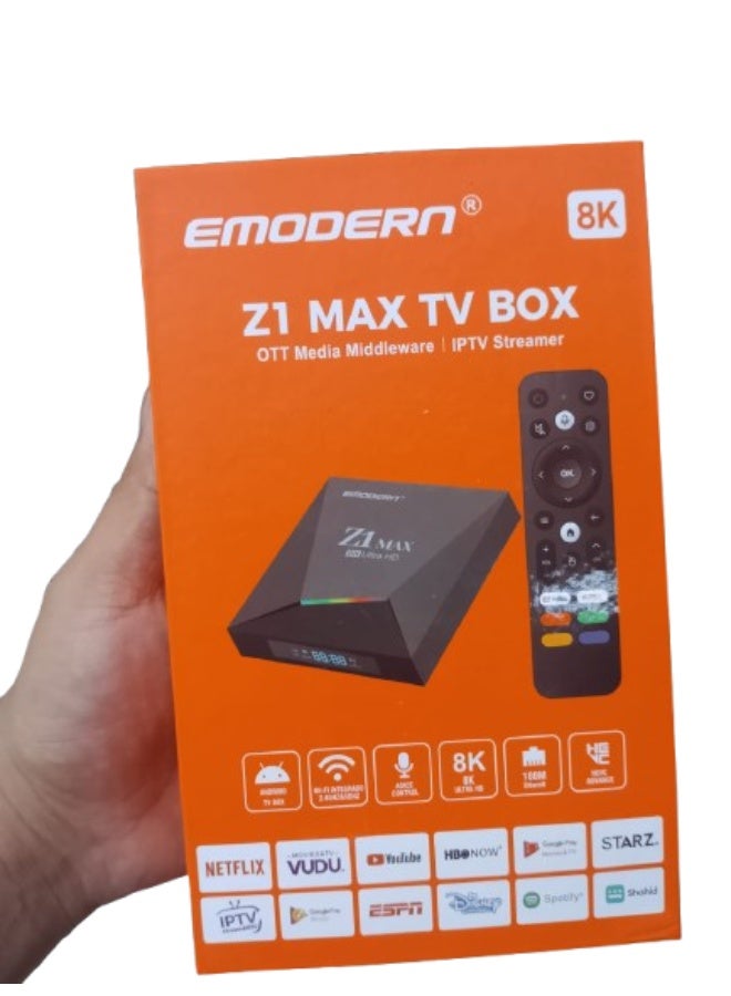 EMODERN Z1 Max 8K TV Box – Ultimate Smart Streaming Power