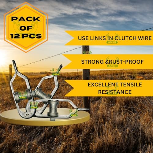 Agriansh Heavy Duty Fence Wire Tightener for Solar Zatka Machine Fencing, Clutch Wire for Farm, Industrial Park, Garden, & Home Fencing, Pack of 12 - Image 2