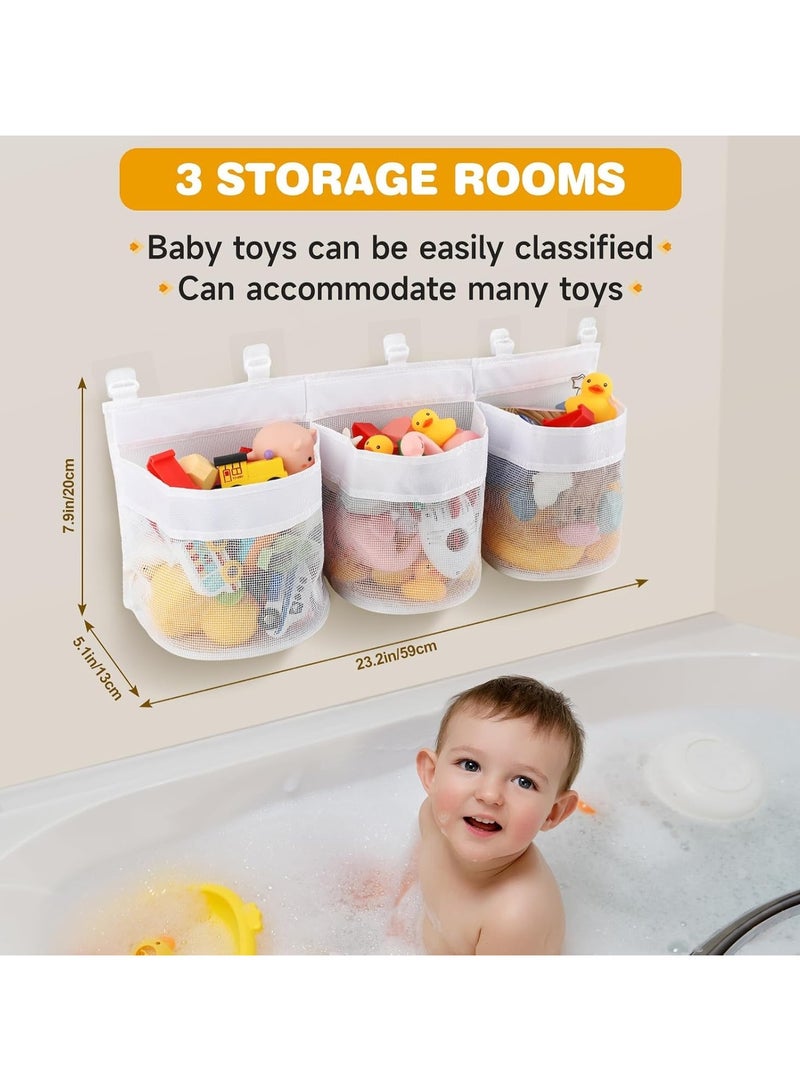 Bath Toy Storage Bag, Bath Toy Hanging Organizer Net, Bath Toy Mesh Bag, Storage and Sorting Of Toys, Ideal for Bathroom Organizer, Bathtub Toy Holder for Easy Access and Sorting of Toys  - Image 2