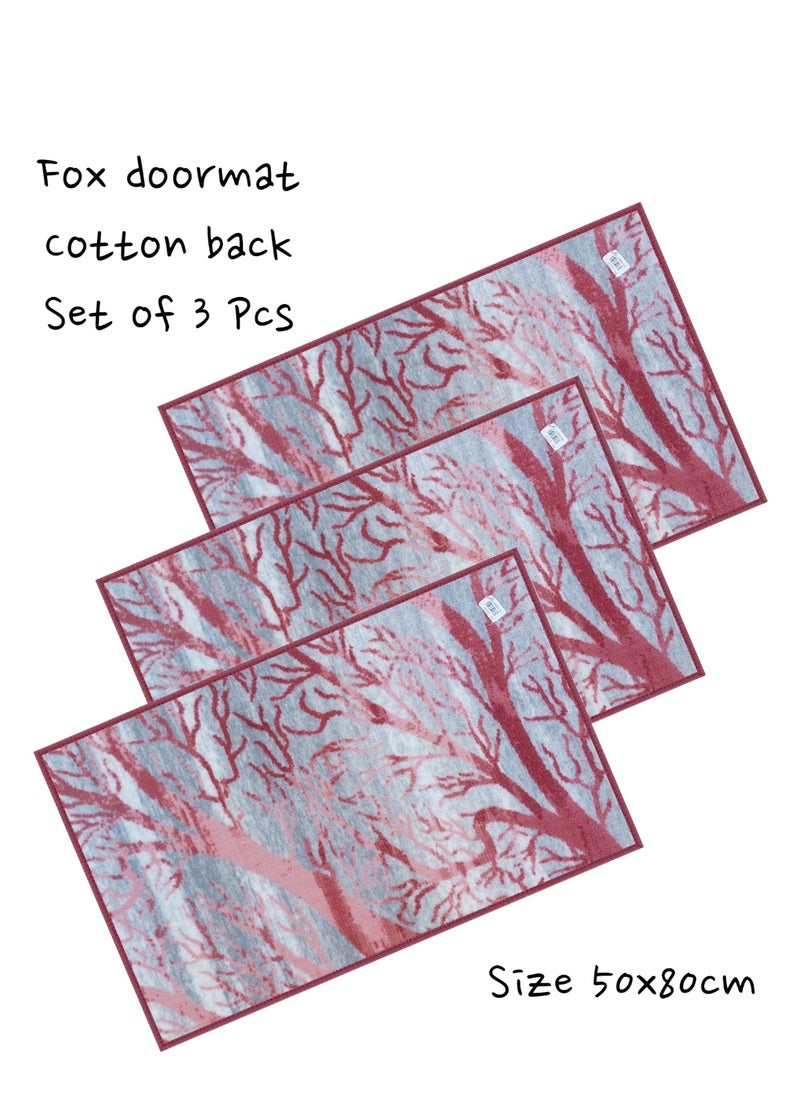 Mac Carpet Lightweight 3Pcs of door mat with cotton back (size 50 * 80cm) multicolor  - Image 1