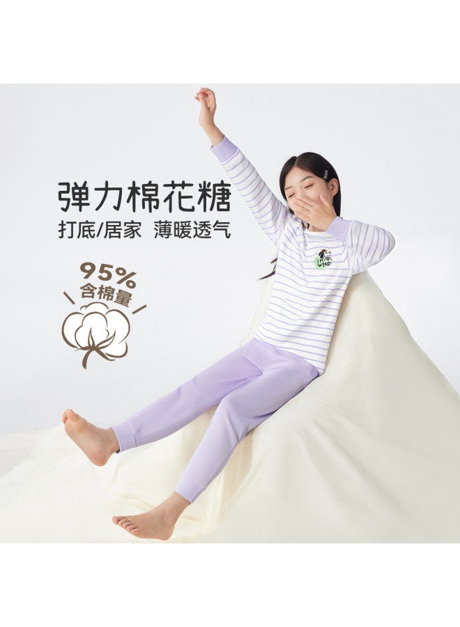 Long time companion kids' Thermal Underwear & Pajama Set - Antibacterial, Lightweight, Breathable Homewear For Boys And Girls - Image 2