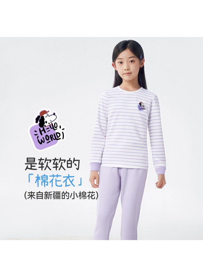 Long time companion kids' Thermal Underwear & Pajama Set - Antibacterial, Lightweight, Breathable Homewear For Boys And Girls - Image 4