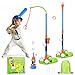 JoyCat 3in1 T Ball Set for Kids 35Toddler Baseball SetT Ball StandHanging TeeAuto Launcher6 BallsAdjustable Height SportsOutdoorIndoor Toys for 3 4 5 6 7 8 Year Old Boy Girl Birthday Gift - Image 3