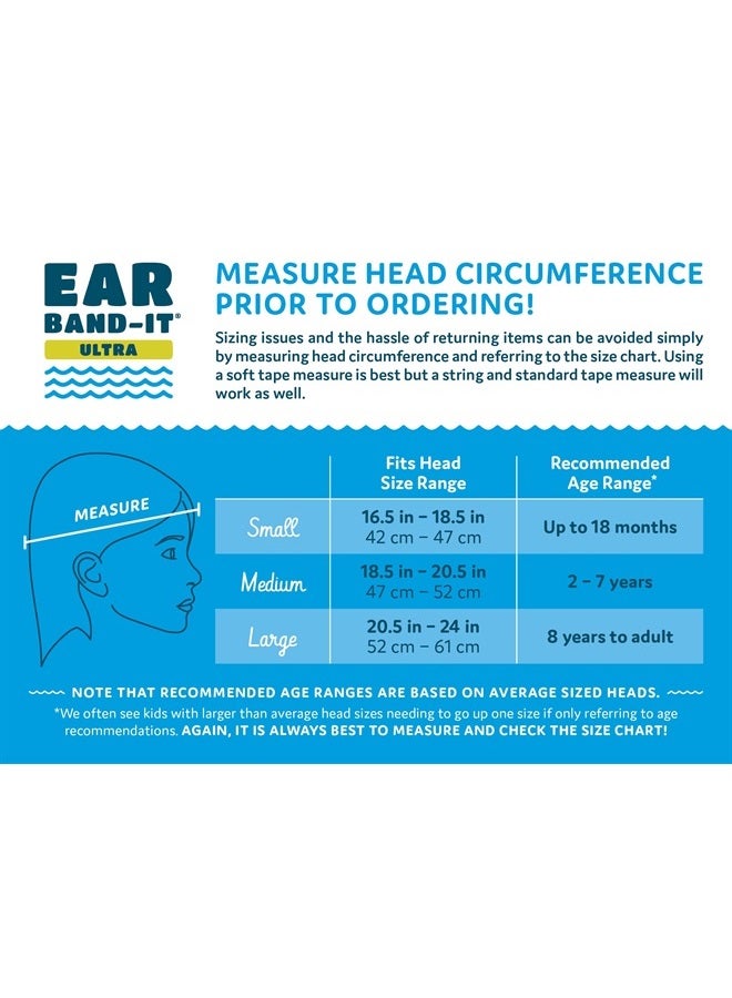 Ear Band-It Band-It Ultra Swimming Headband - Best Swimmer'S Headband - Keep Water Out, Hold Earplugs In - Doctor Recommended - Secure Ear Plugs - Invented By Ent Physician - Large (See Size Chart) - Image 2