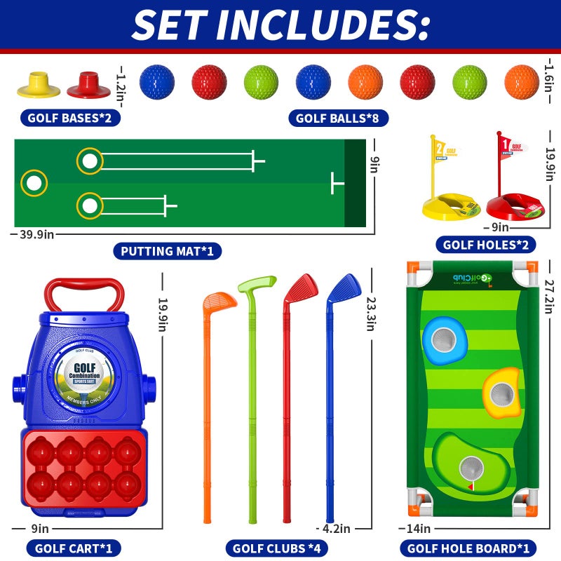 Bennol Upgraded Kids Toddler Golf Set  Indoor Outdoor Outside Golf Toys Gifts For 3 4 5 Year Old Boys  3 4 5 Year Old Boys Toys Birthday Gifts Ideas  Outdoor Golf Set Toys Game For Kids Boys - Image 5