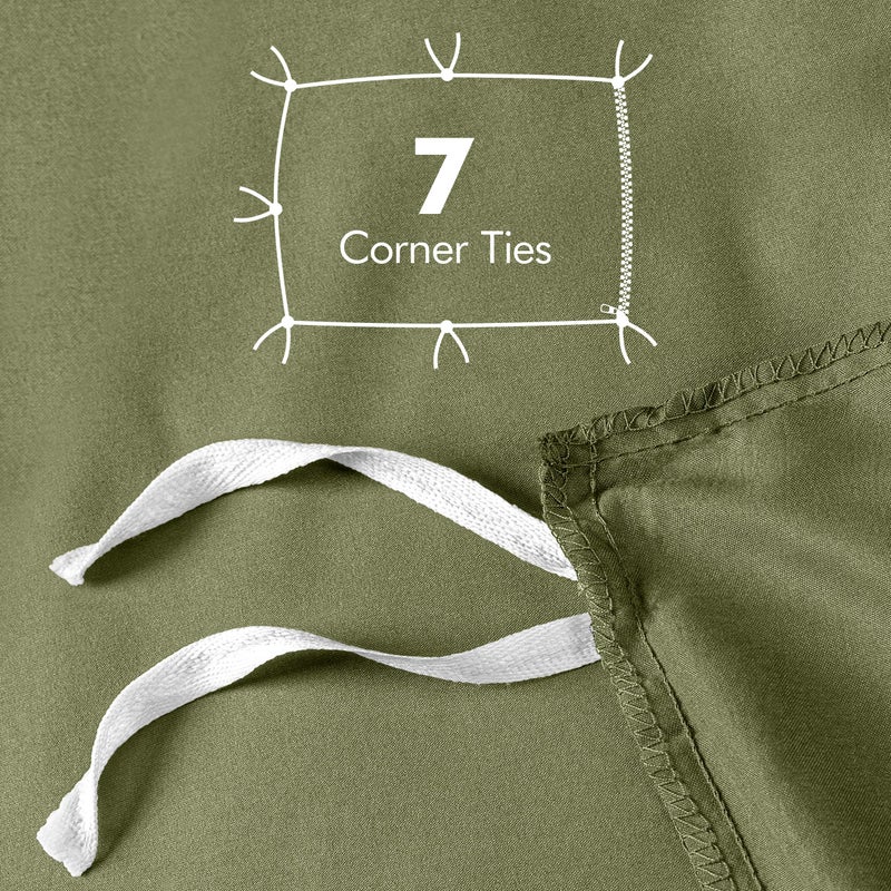 Utopia Bedding Duvet Cover Queen Size - 1 Duvet Cover with 2 Pillow Shams - 3 Pieces Bedding Duvet Cover with Zipper Closure - Soft Brushed Microfiber  90 X 90 Inches (Queen  Olive) - Image 5