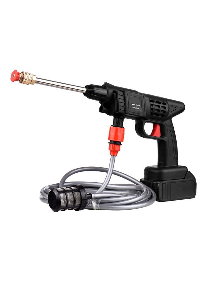 21V Portable Cordless Pressure Car Washer With Two Batteries Black/Silver/Orange - Image 1