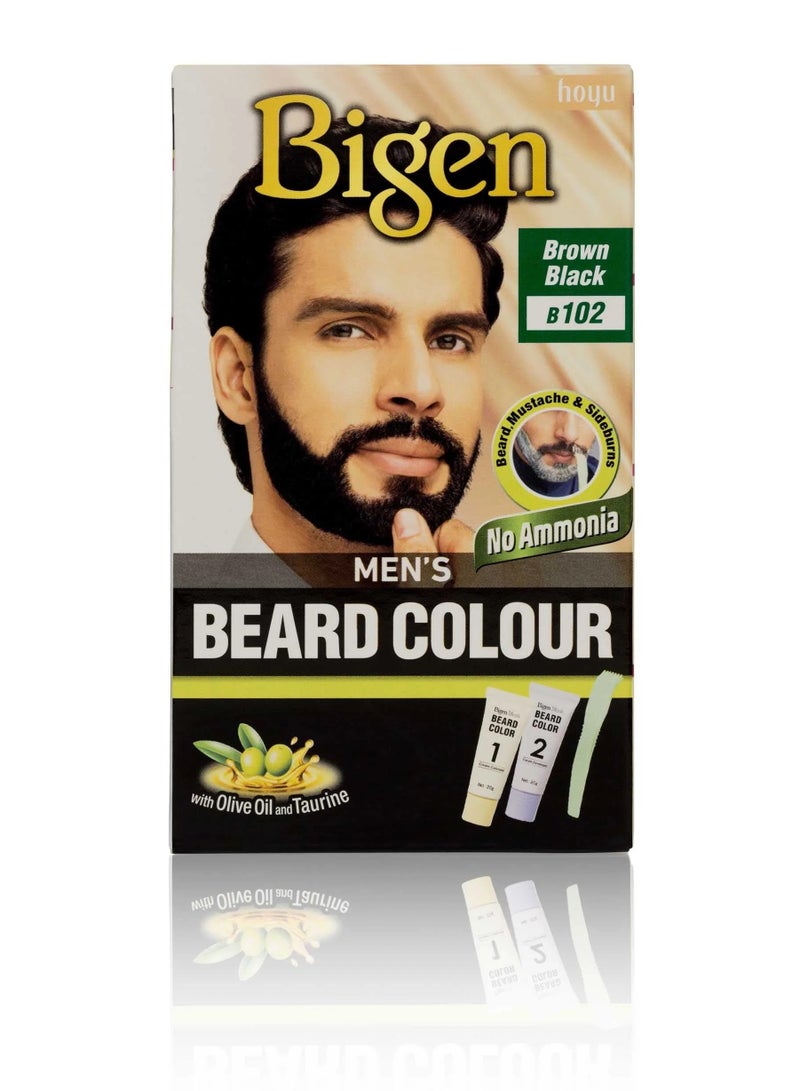 Bigen Men's No Ammonia Beard Color - Brown Black B102 - Image 1