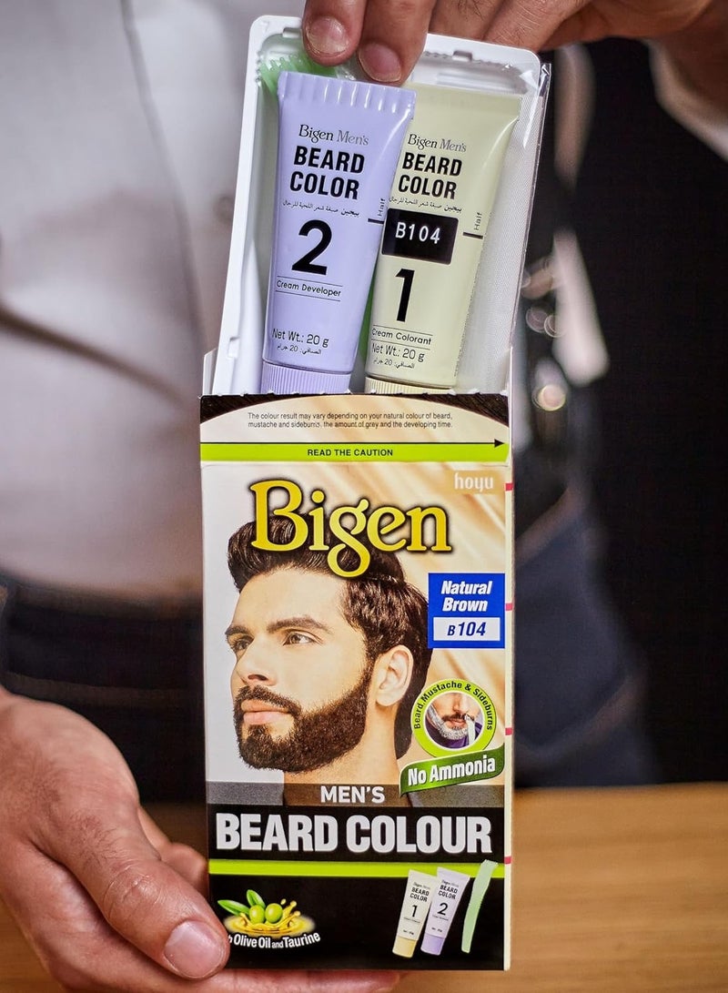 Bigen Men's No Ammonia Beard Color - Brown Black B102 - Image 2
