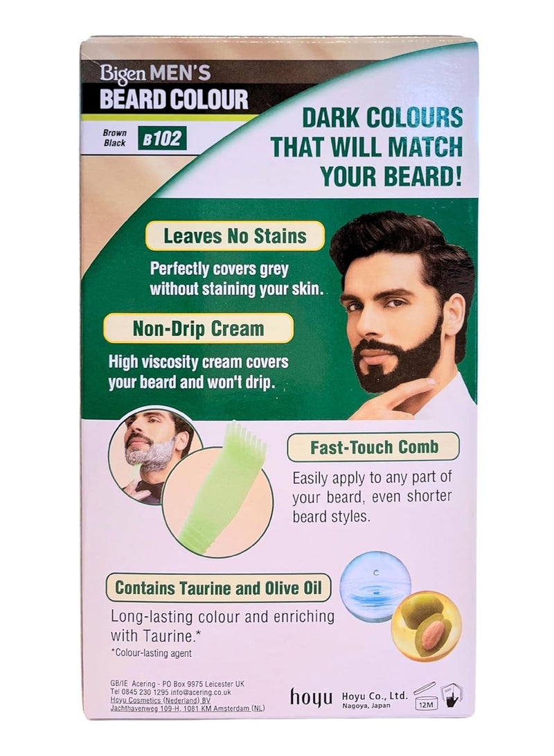 Bigen Men's No Ammonia Beard Color - Brown Black B102 - Image 5