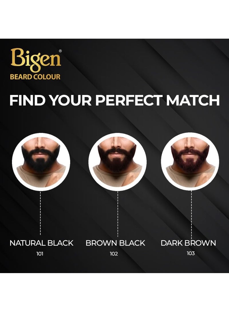 Bigen Men's No Ammonia Beard Color - Brown Black B102 - Image 4