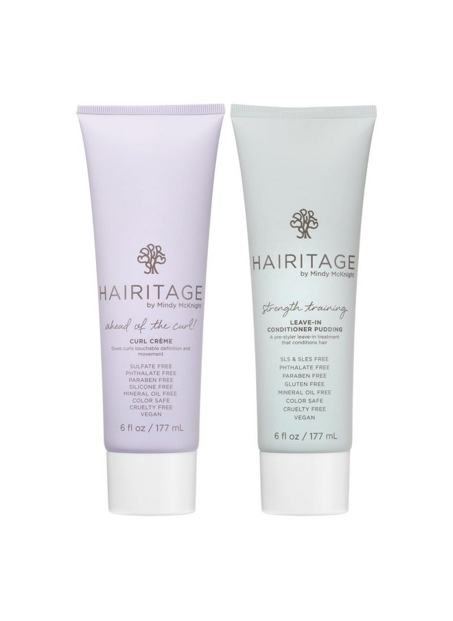 Hairitage - Ahead Of The Curl! Hydrating Curl Cream Frizz Control + Strength Training Leave In Conditioner Pudding Softens + Detangles Hair For Thick + Curly Hair Frizz Control - Image 1