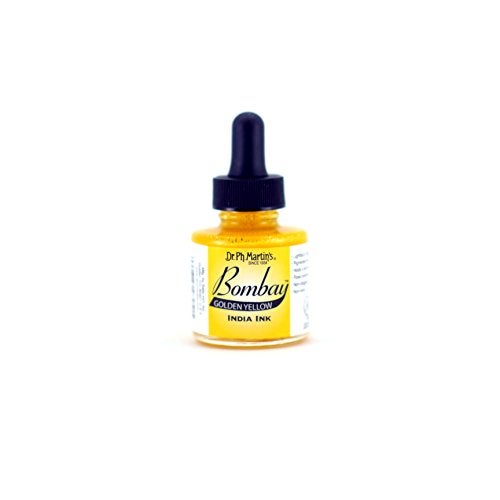 Dr. Ph. Martin's Bombay India (13BY) Ink Bottle, 1.0 oz, Golden Yellow - Image 1