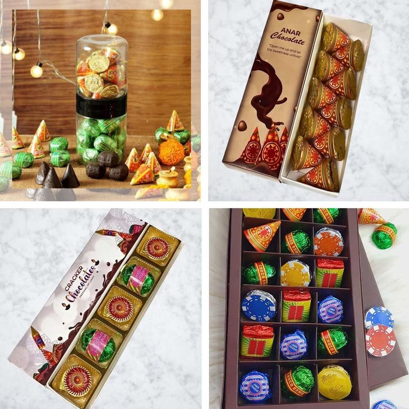 BAKEMO BAKEMO Silicone Diwali Crackers Mold 6 Cavity Dotted 7 Cone Shape Chocolate Mould Silicone Chocolate Mould Candy Mold for Decorating Diwali Specials CakeChocolate Pack of 2 Multicolor  - Image 5