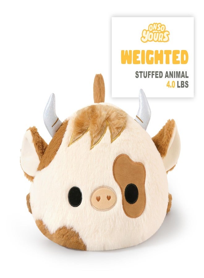 Onsoyours Original Weighted Stuffed Animals, 4.0 lbs Weighted Highland Cow Plush Toy, 20" Large Soft Weighted Scottish Cow Pillow Gifts for Kids & Adults - Image 2