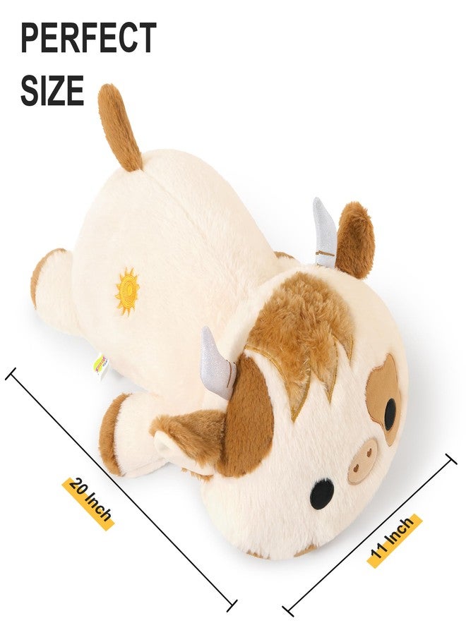 Onsoyours Original Weighted Stuffed Animals, 4.0 lbs Weighted Highland Cow Plush Toy, 20" Large Soft Weighted Scottish Cow Pillow Gifts for Kids & Adults - Image 4