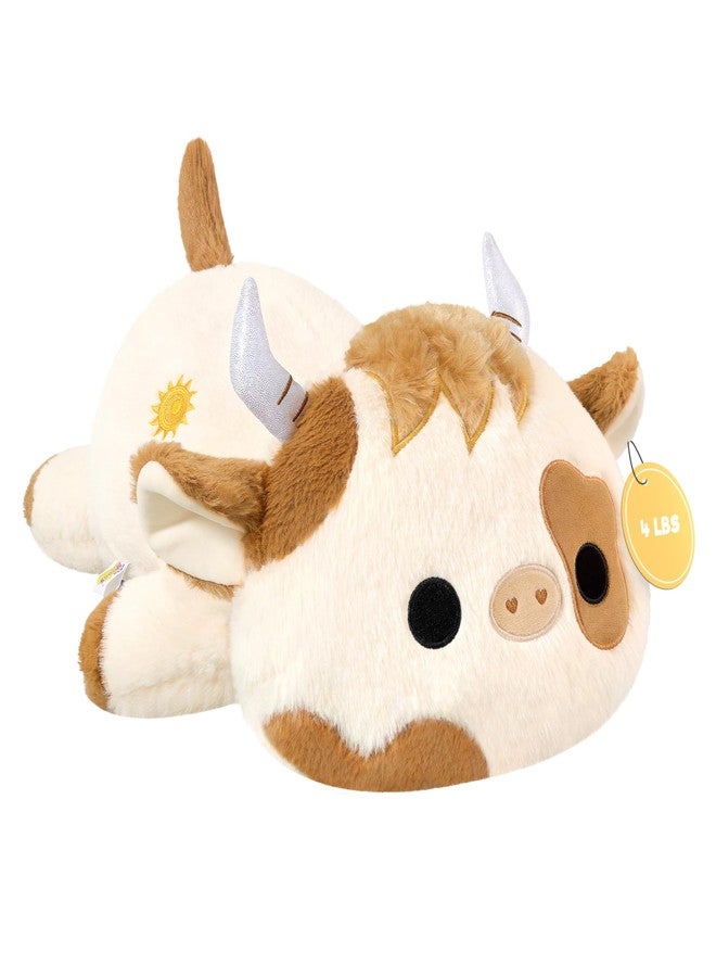 Onsoyours Original Weighted Stuffed Animals, 4.0 lbs Weighted Highland Cow Plush Toy, 20" Large Soft Weighted Scottish Cow Pillow Gifts for Kids & Adults - Image 1