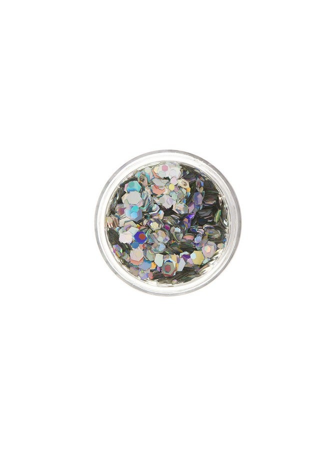 Moon Glitter Holographic Chunky Glitter 100% Cosmetic Glitter For Face Body Nails Hair And Lips0.10Ozsilver - Image 4
