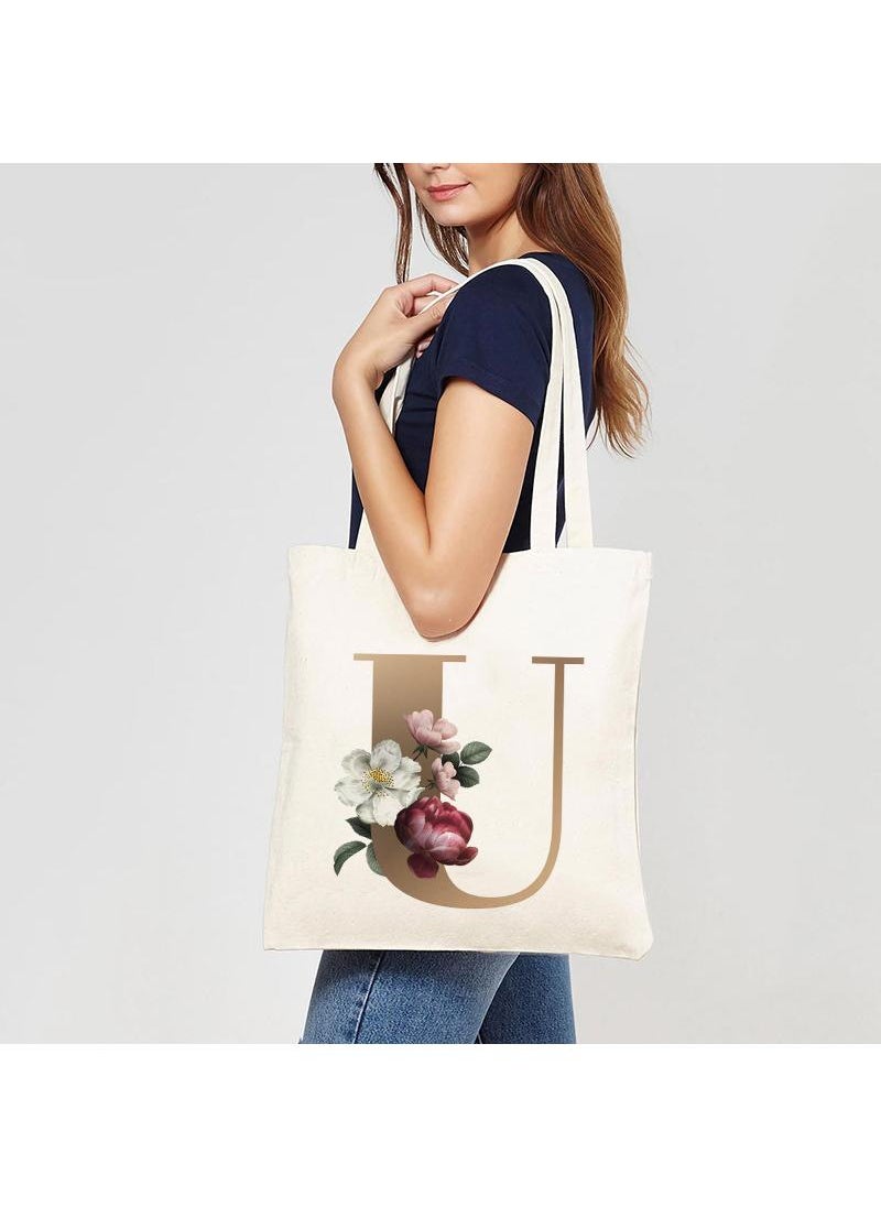 Y&D Fashion Design Printed White Canvas Eco Friendly Shopping Tote  - Image 1