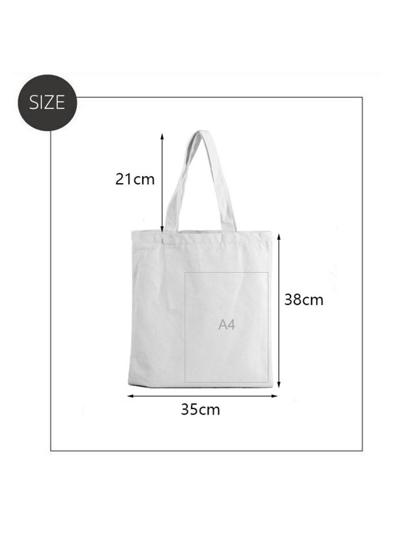 Y&D Fashion Design Printed White Canvas Eco Friendly Shopping Tote  - Image 3