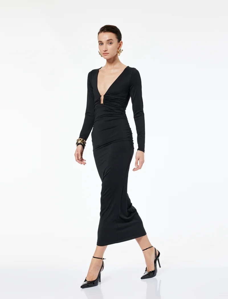 كوتون Maxi Bodycon Dress