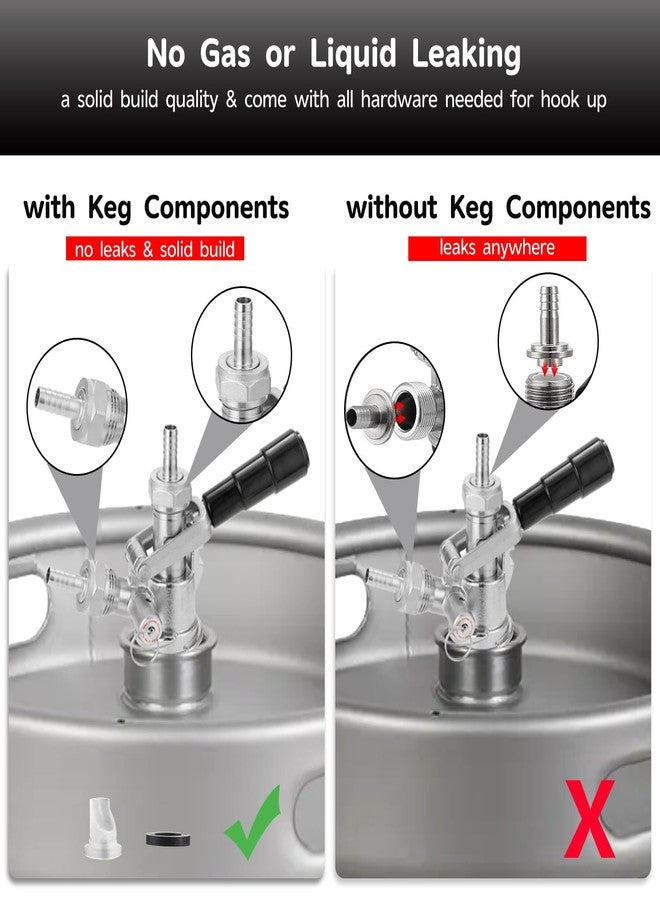 وصلة برميل من النوع D مصنوعة بالكامل من الفولاذ المقاوم للصدأ، وصلة برميل سانكي الأمريكية مع مسبار من الفولاذ المقاوم للصدأ، موزع صنبور برميل سانكي D تجاري لأنبوب غاز خط بيرة بقطر داخلي 5/16 بوصة - Image 3