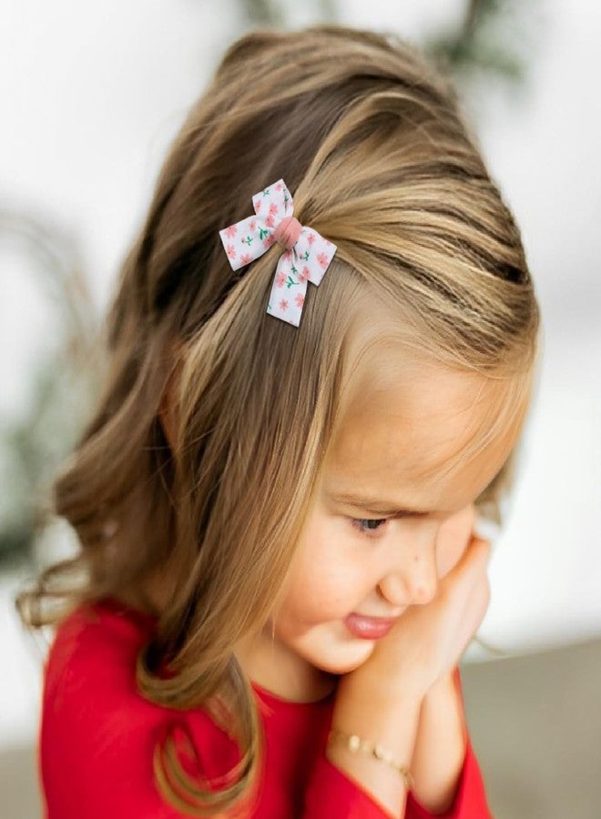 SYGA 10 Pcs Floral & Lace Bow Hair Tie Rope Set for Girls & Women - Sweet Princess Style Hair Accessories (Baby Pink) - Image 3