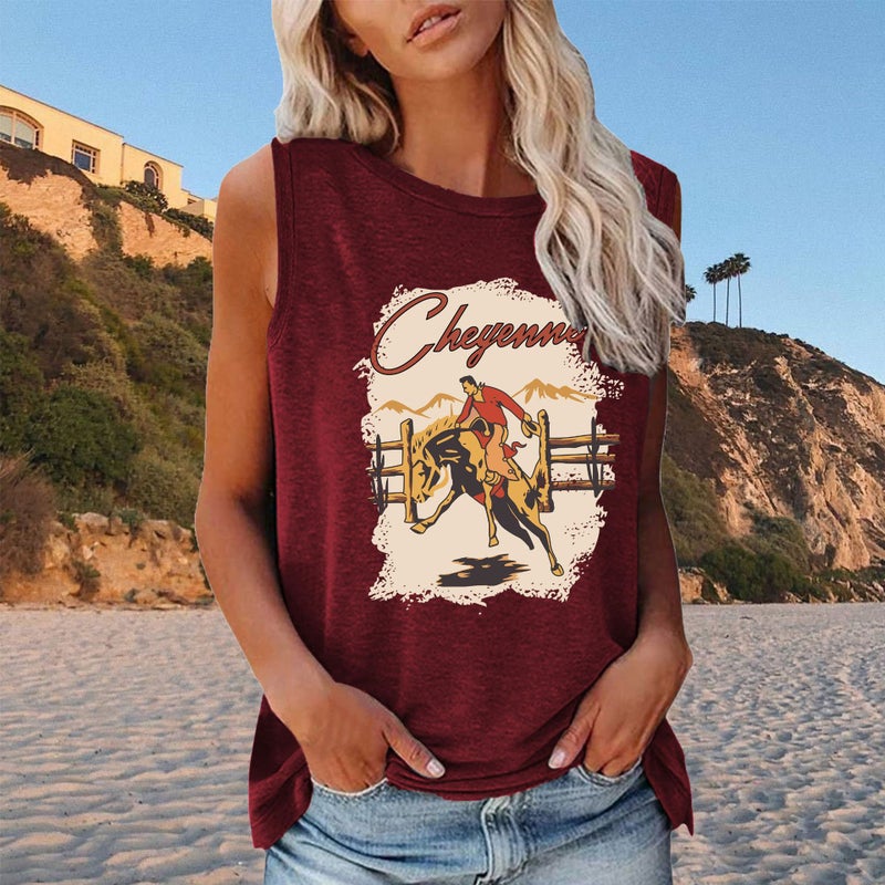 2022 Shirt New Man Riding Loose Round Neck Sleeveless T-Shirt - Image 4