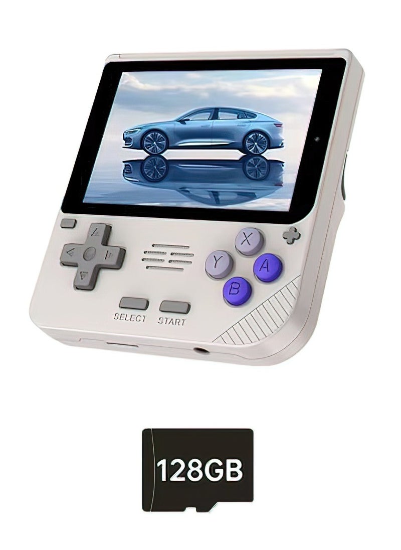Powkiddy POWKIDDY V10 Handheld Retro Game Console, 17+ Emulators for ARCADE, PS1, GB, Supports Game Downloads, 5500+ Games Preloaded, Compatible with 64-bit 3D Simulators. Perfect for Retro Gamers(Grey, 128G)  - Image 1