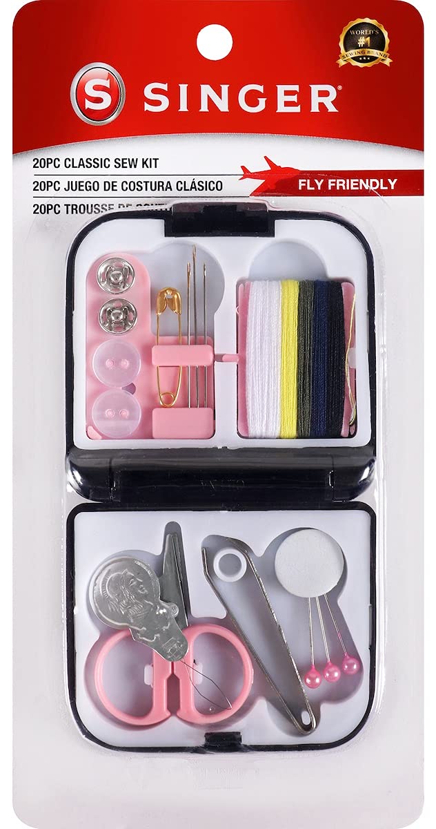 SINGER 02051 Mini Travel Sew Kit in Compact Folding Storage Case