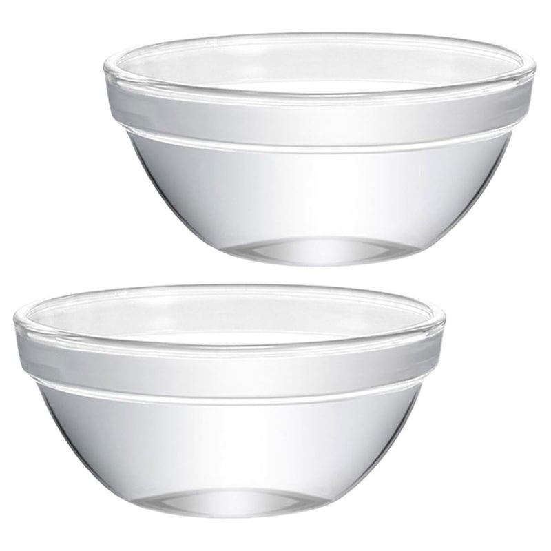 Small Stackable Glass Bowls for Dessert Jelly Pudding and Snacks Appetizers Set of 2 - Image 2