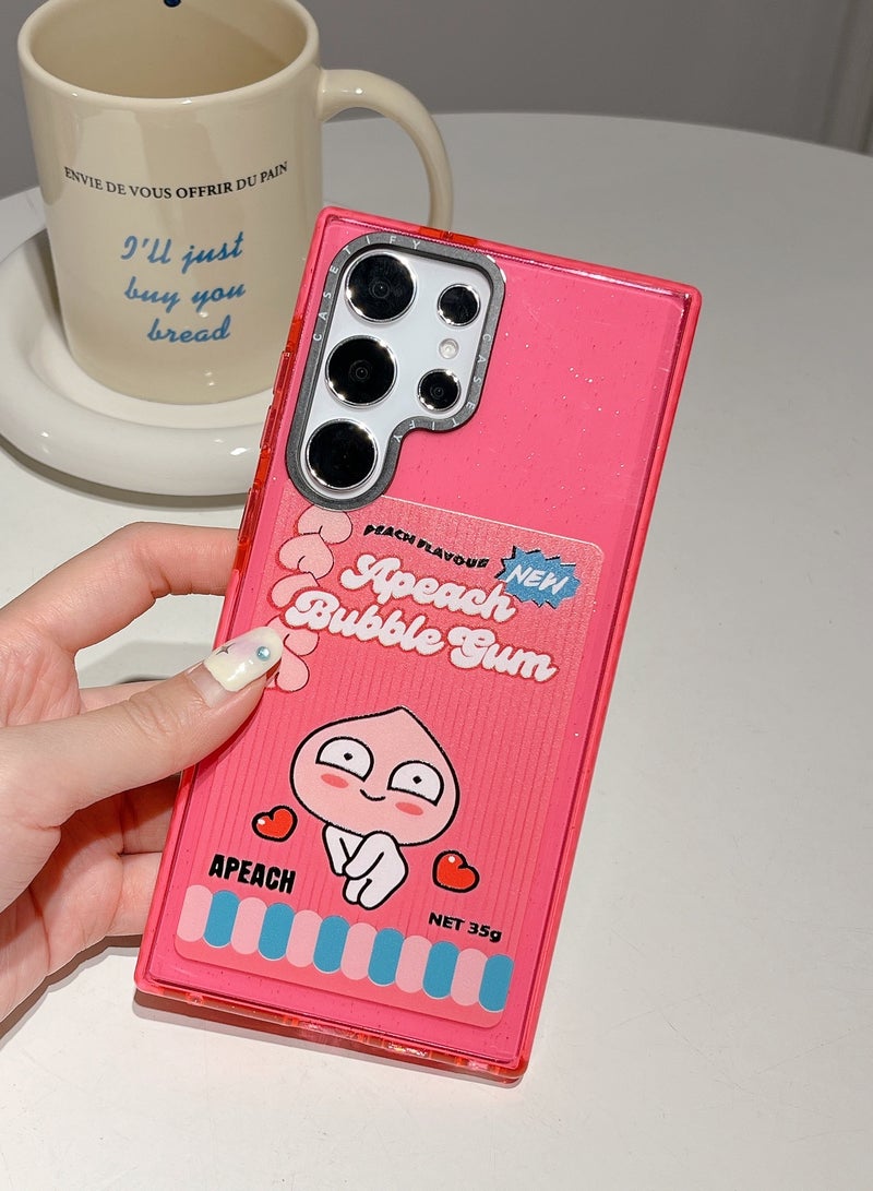 كاستيفي غطاء الحماية كوكاو سامسونج جالاكسي إس 23 ألترا "علكة الخوخ الفقاعي" - Image 2