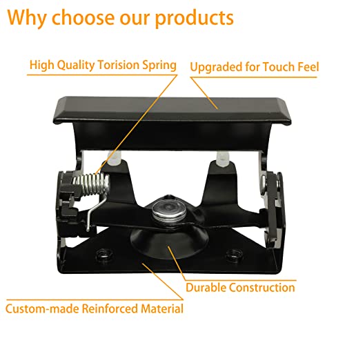 Gledewen مجموعة مقبض باب خلفي معدني بالكامل، متوافقة مع 1988-2002 شيفروليه C1500 C2500 C3500 K1500 K2500 K3500، GMC C/K 1500 2500 3500 بيك أب، استبدال مقبض باب الخلفي، استبدال# 77077 - Image 4