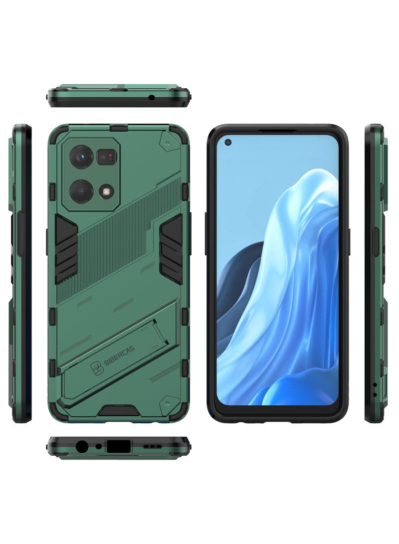 بيبركاس اوبو رينو 7 4جى/اف 21 برو (Oppo Reno7 4G/F21 Pro) جراب بانك كفر حماية للهاتف - (اخضر) - Image 3