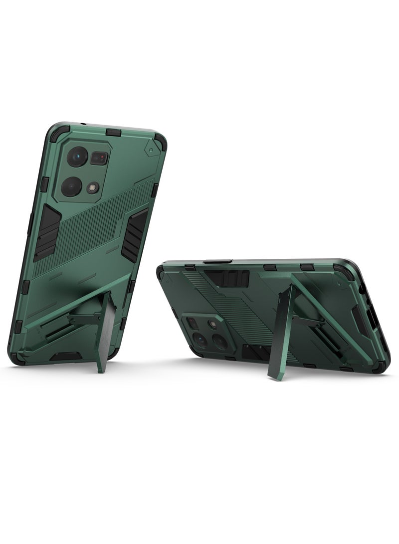 بيبركاس اوبو رينو 7 4جى/اف 21 برو (Oppo Reno7 4G/F21 Pro) جراب بانك كفر حماية للهاتف - (اخضر) - Image 4