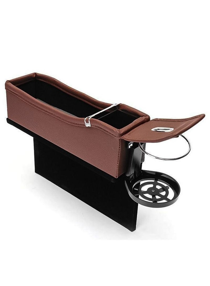 Multifunctional Car Seat Crevice Storage Box, Car Seat Gap Filler Organizer, Front Seat Car Organizer And Storage, Auto Console With Cup Holder, Car Interior Essentials - Image 2