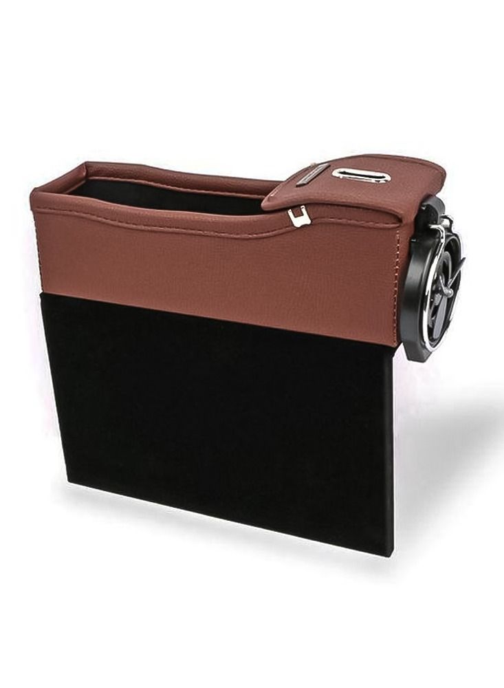 Multifunctional Car Seat Crevice Storage Box, Car Seat Gap Filler Organizer, Front Seat Car Organizer And Storage, Auto Console With Cup Holder, Car Interior Essentials - Image 1