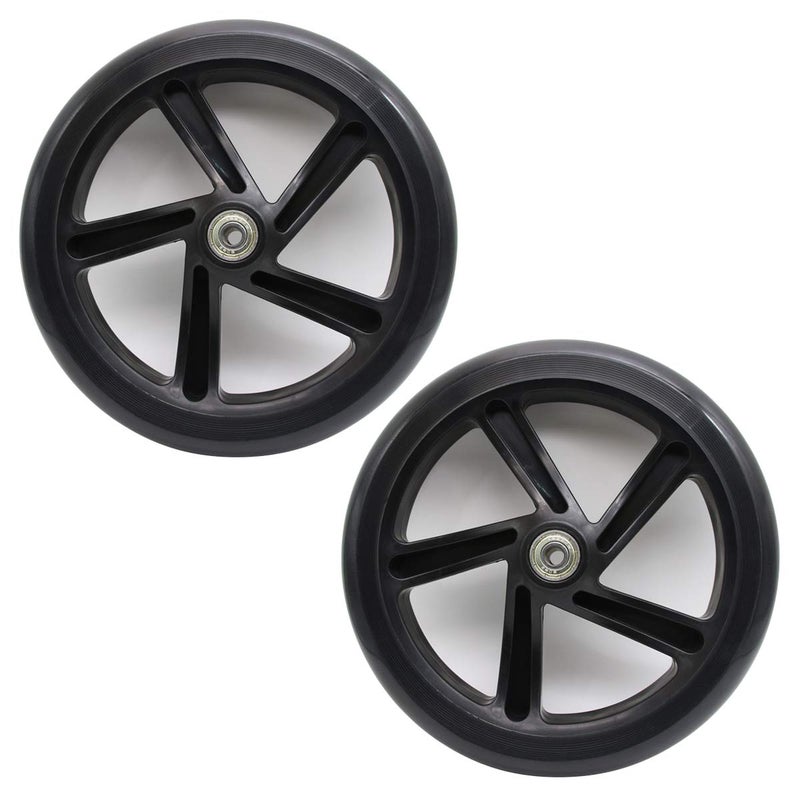 Z-FIRST 2PCS 200mm Adult Scooter Wheels with ABEC 9 Bearings for Razor and Adult Kick Scooters (Black) - Image 3